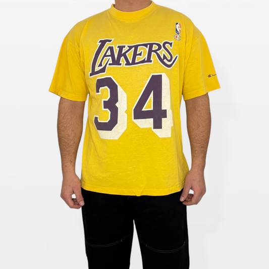 Maglietta Vintage Los Angeles Lakers #34 – Champion Originale