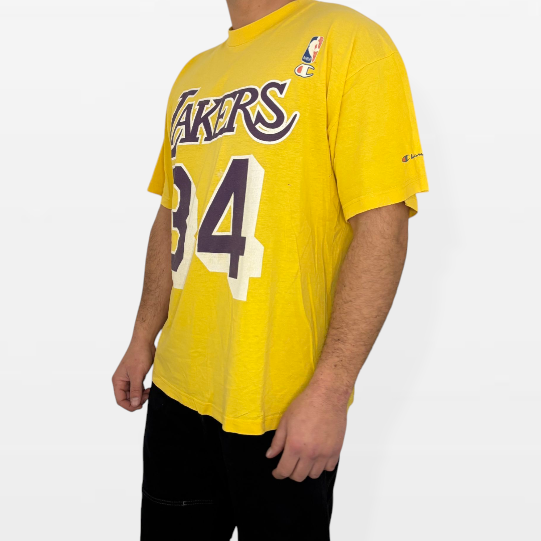 Maglietta Vintage Los Angeles Lakers #34 – Champion Originale