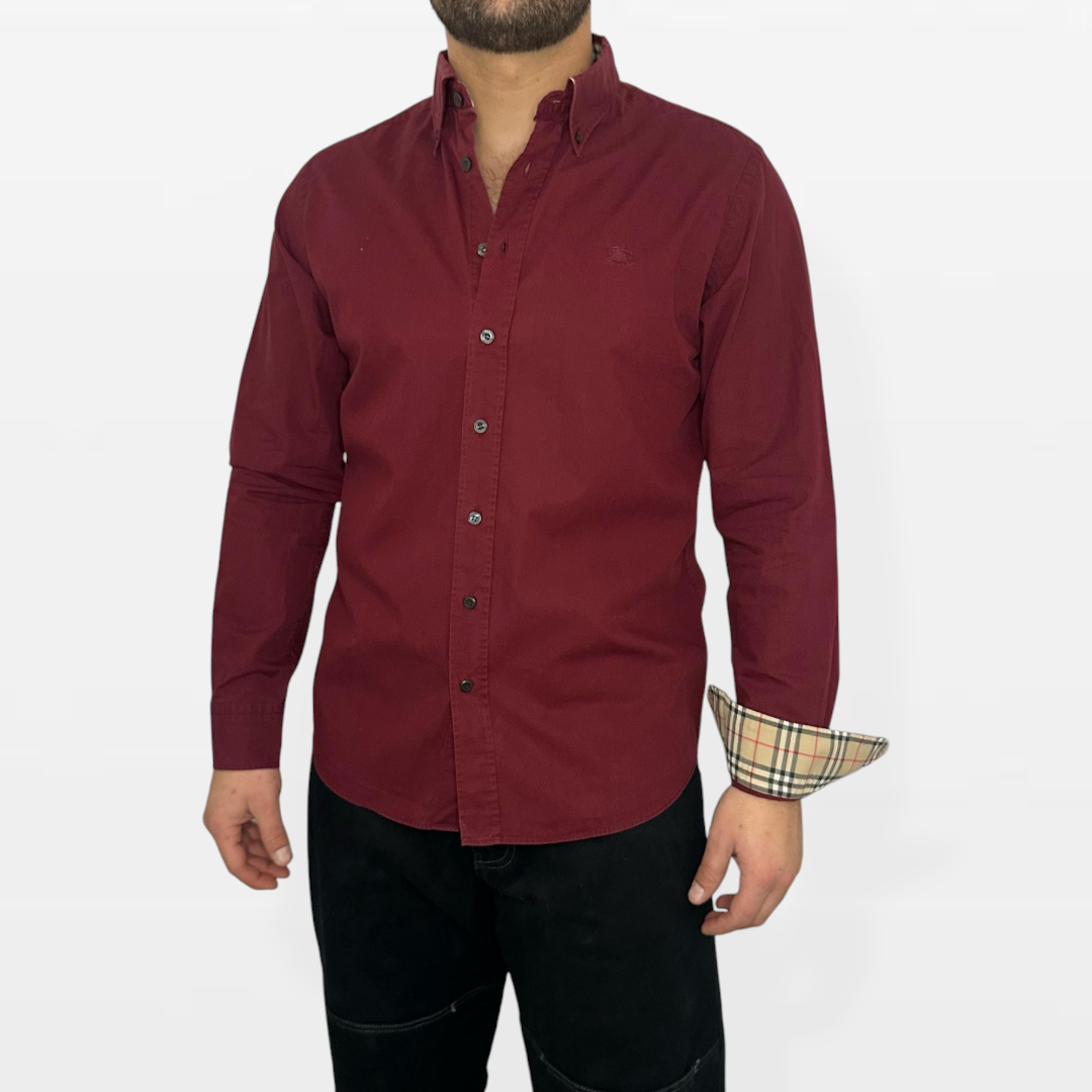 Camicia Vintage Burberry Bordeaux Uomo