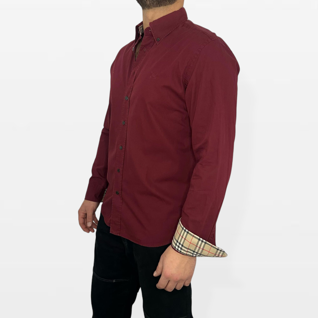 Camicia Vintage Burberry Bordeaux Uomo